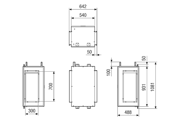 WH M4027H HC1 IM0023647.PNG Registre de chauffage à eau à monter sur l'unité de traitement d'air CTA Flat 2700. Commande avec l'appareil centralisé de traitement d'air CTA nécessaire.