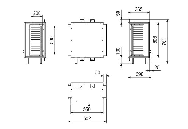 NHKR M4012H CCW2 IM0023658.PNG External water-based reheating and cooling register CCW2 for installation on the RLT FLAT 1200. Order necessary with RLT FLAT central air handling unit.