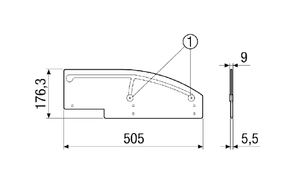 SDK M4004 SD IM0023668.PNG Système de rails en option des volets de protection, pour un entretien facile des appareils RLT FLAT 400