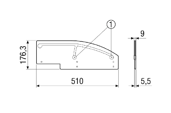 SDK M4007 SD IM0023669.PNG Système de rails en option des volets de protection, pour un entretien facile des appareils RLT FLAT 700