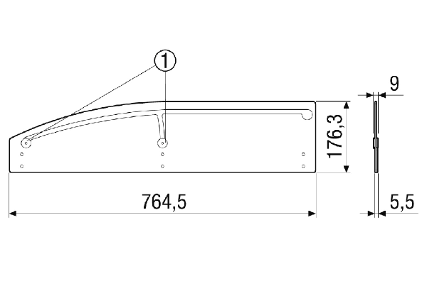 SDK M4027 SD IM0023672.PNG Système de rails en option des volets de protection, pour un entretien facile des appareils RLT FLAT 2700
