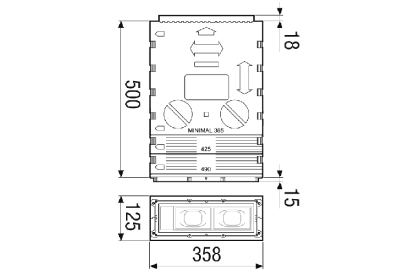 RV 2 VH IM0023673.PNG Horizontal pre-installation set as a necessary accessory for the installation of RV 2 single-room ventilation units in a horizontal position