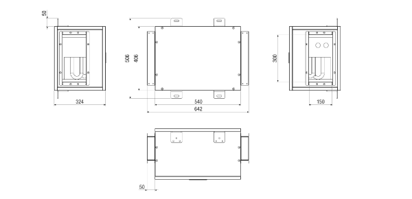 EH M4004 IM0023699.PNG Registre de réchauffage électrique supplémentaire à monter sur le système de ventilation CTA FLAT 400. Commander nécessaire avec l'appareil centralisé de traitement d'air CTA.