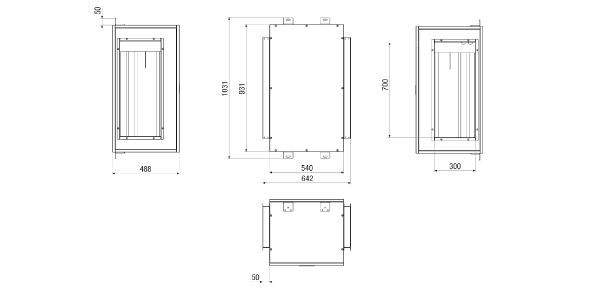 PH M4027 IM0023708.PNG Registre de préchauffage électrique pour montage sur le CTA FLAT 2700. Commande nécessaire avec l'appareil centralisé de traitement d'air CTA.