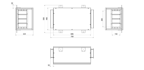 SD M4004H SL1 IM0023710.PNG SL1 sound absorber for installation on RLT FLAT 400. Order necessary with RLT FLAT central air handling unit.