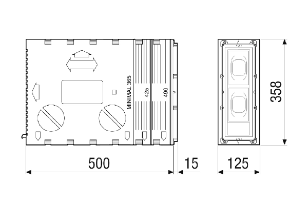 RV 2 VS IM0023782.PNG Pre-installation set for left-hand soffit as a necessary accessory for the installation of RV 2 single-room ventilation units in prefabricated external façades
