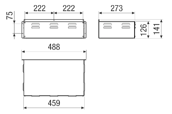 WSD 25 EC IM0024020.PNG Weather protection roof for the motor of the EKR-3 25 EC exhaust air box