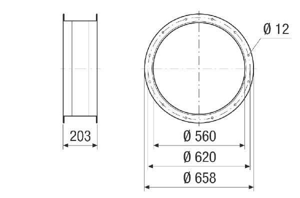 ELI v 56 IM0024056.PNG Flexible coupling for sound- and vibration-damped mounting, galvanised, DN 560