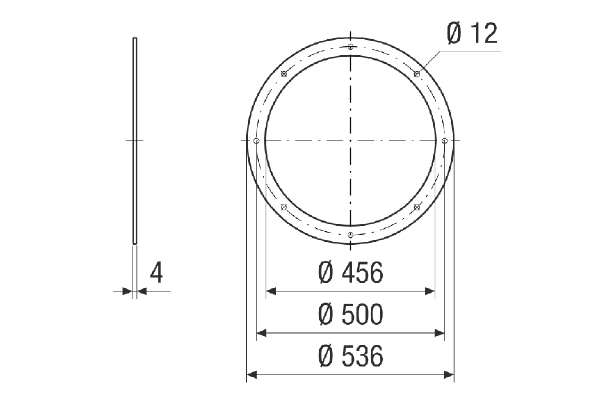GFI v 45 IM0024064.PNG Counter flange for mounting fans on ducts, galvanised, DN 450