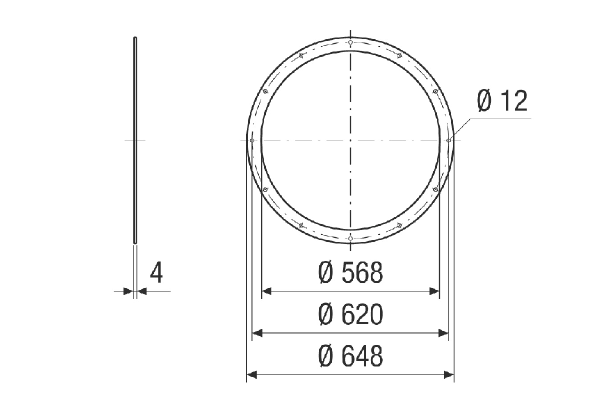 GFI v 56 IM0024065.PNG Counter flange for mounting fans on ducts, galvanised, DN 560