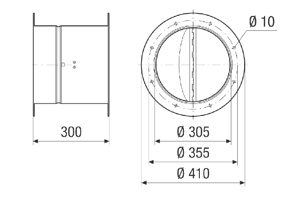 VK v 31 IM0024101.PNG Round duct shutter, galvanised, DN 315