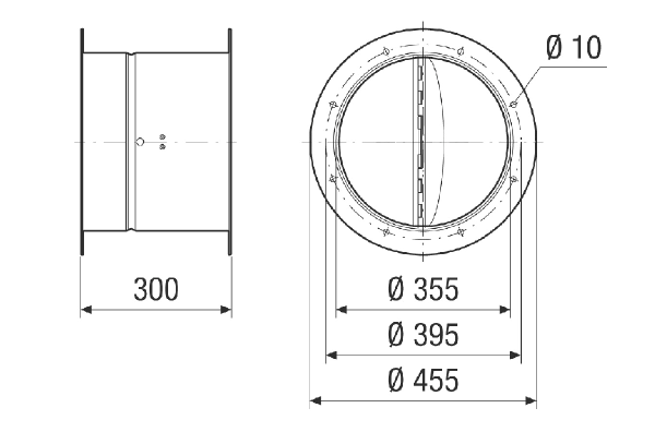 VK v 35 IM0024102.PNG Volet de fermeture pour gaine ronde, galvanisé, DN 355