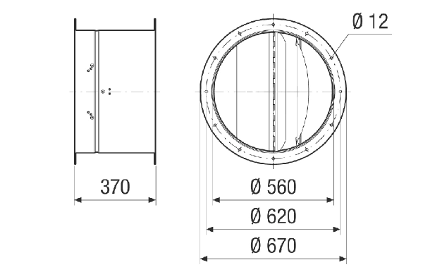 VK v 56 IM0024105.PNG Volet de fermeture pour gaine ronde, galvanisé, DN 560