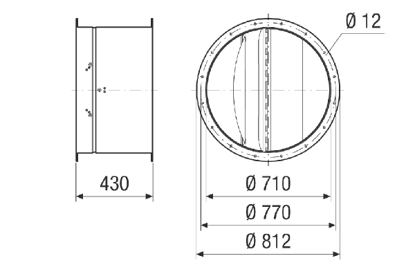 VK v 71 IM0024106.PNG Volet de fermeture pour gaine ronde, galvanisé, DN 710