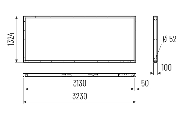 GR M4555V IM0024244.PNG Grundrahmen, vormontiert, Bestellung mit RLT 5500 Vertikal Zentralgerät notwendig