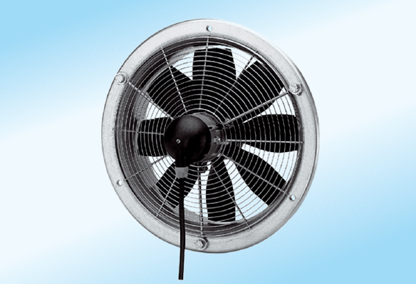 DZS 40/4 A-Ex IM0000762.PNG Axial wall fan with steel wall ring, DN 400, three-phase AC, explosion proof