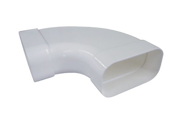 FKB 125/90 LW IM0008646.PNG Coude de 90° horizontal pour changement de direction dans le sens horizontal, blanc