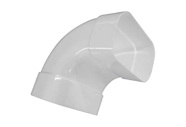 FKB 125/90 LS IM0008676.PNG Coude de 90° vertical pour changement de direction dans le sens vertical, blanc