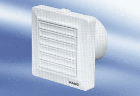 ECA 11 KF IM0009490.PNG Small room fan for bathroom and WC, with electrical internal shutter, model with light control