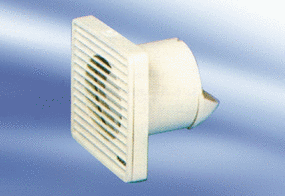 ECA 10-1 VZ IM0009498.PNG Kishelyiség ventilátor fürdőszobába és WC-be, belső ráccsal, modell késleltető kapcsolóval