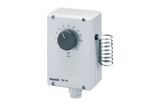 TH 16 IM0009769.PNG Termostat pro ovládání ventilátorů v závislosti na teplotě vzduchu, maximální zatížení 2 A