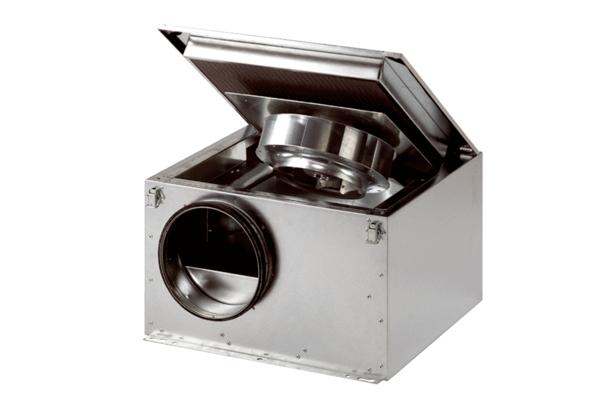ESR 12 S IM0009881.PNG Sound-insulated ventilation box with swivelling fan, DN 125, single-phase AC