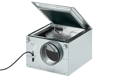 Schallgedämmte Lüftungsbox ESR-1 IM0009882.PNG Schallgedämmte Lüftungsbox, DN 125 bis DN 400, Wechselstrom