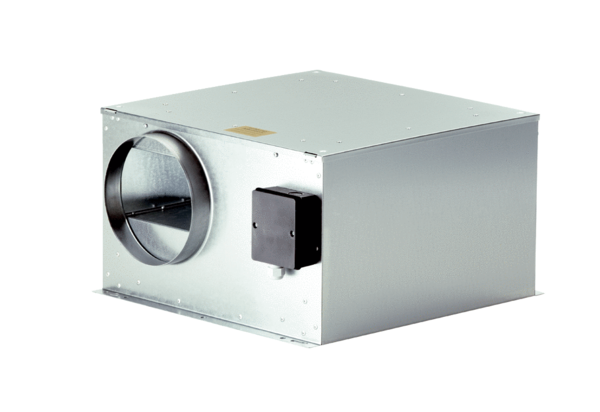 ECR-A 12 IM0009890.PNG Izolowany akustycznie wentylator wywiewny pasujący do kompaktowego wentylatora skrzynkowego ECR 12