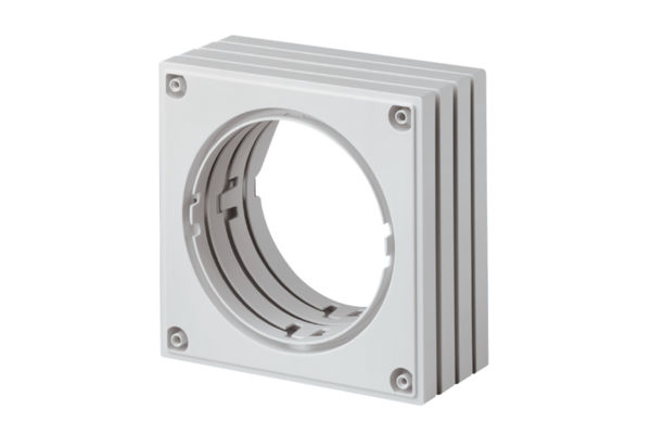 ECA-AH IM0009942.PNG Távtartó kishelyiség ventilátorokhoz ECA 100. Az ECA 100 ipro... követő modellekhez az ablak beszerelő készletet az építtető által hozzá kell igazítani.