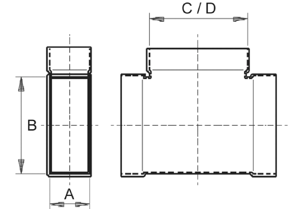 AZ90H55/220/55 IM0010358.PNG Coude de bifurcation 90°, 55/220 sur 55/110
