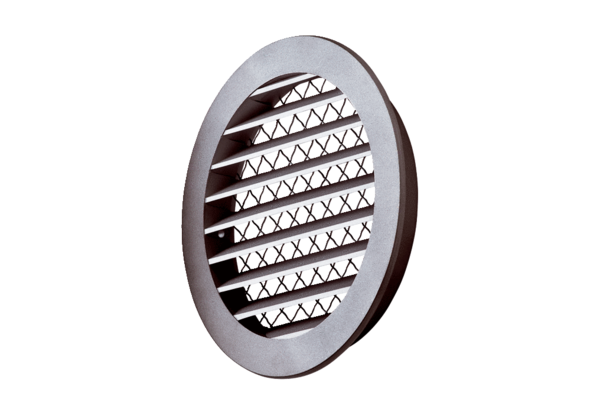 MGR 160 alu IM0011698.PNG Round weather protection grille for DN 160 ducts, aluminium