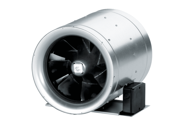 Dijagonalni ventilator EDR IM0011737.PNG Kućište dijagonalnog cijevnog ventilatora od aluminija, otporno na tlak, s jednofaznim ili trofaznim motorom, DN 250 do DN 710