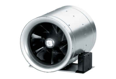 Ventilateur diagonal EDR IM0011737.PNG Ventilateur diagonal pour gaine ronde, pression élevée, boîtier en aluminium avec moteur à courant alternatif ou triphasé, DN 250 à DN 710
