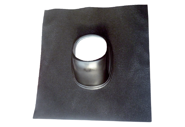 DP 125 SB IM0012624.PNG Universal roofing tile with bitumen shaping part, colour: black, for connection diameter: 125 mm