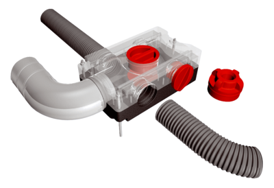 Система гибких круглых труб MAICOFlex MF IM0013767.PNG Универсальная круглая вентиляционная труба для распределения приточного и вытяжного воздуха в трех номинальных диаметрах — 63/75/90 MAICOFlex