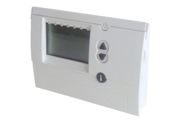 RLS D1 WR IM0014656.PNG Opcija digitalnog upravljača za središnje ventilacijske uređaje WS 170 R../WS 170 L.., WS 170 KR../WS 170 KL.. i WR 600, s tajmerom, indikator za zamjenu filtra i indikator smetnji i ljetna funkcija