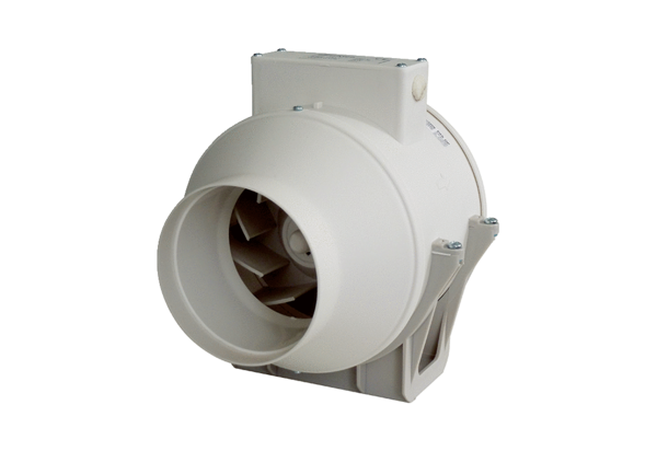 ERK 100 T IM0015670.PNG Dijagonalni ventilator, za ugradnju cijevi, DN 100, jednostupanjski s pratećim relejem, namještanje na od 3 do 15 min.