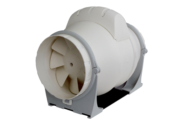 ERK 125 T IM0015672.PNG Diagonální ventilátor do potrubí, DN 125, 2-stupňový s doběhem, lze nastavit 3 až 15 minut