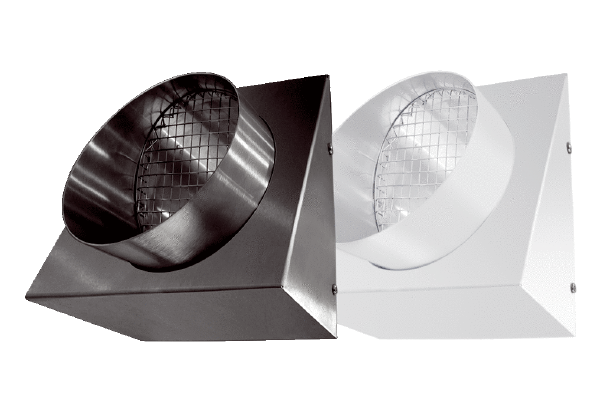 KW-FL IM0015816.PNG Raccords muraux d'air rejeté dans les diamètres nominaux DN 125, DN 160 et DN 200, coloris acier inoxydable ou blanc pur