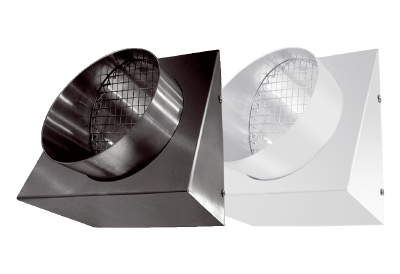 KW-FL IM0015816.PNG Outgoing air wall support in nominal sizes of DN 125, DN 160 and DN 200, stainless steel or pure white colour