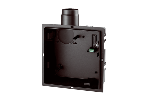 ER GH IM0017282.PNG Podomítkové pouzdro s přestavitelným umělohmotným hrdlem pro vsazení ventilátorové sady ER EC, lze využít přípojku pro odvětrání WC mísy.