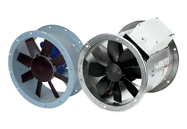 Axiální vysoce výkonné potrubní ventilátory IM0017340.PNG Robustní a výkonné potrubní ventilátory pro průmysl a výrobny pro efektivní přívod a odvod vzduchu
