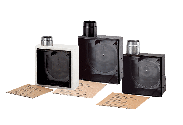 Boîtier encastré ER-UP/G, -UPD, -UPB IM0017347.PNG Boîtier encastré pour tous les systèmes de protection anti-incendie avec inserts de ventilateur à technologie AC ou éléments d'air sortant Centro