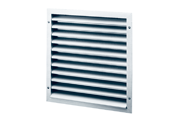 MLA, MLZ IM0017392.PNG Grilles extérieures pour systèmes à gaine ronde en aluminium ou en tôle d'acier zingué, avec cadre d'encastrement, pour insufflation et évacuation d'air, DN 200 à DN 500