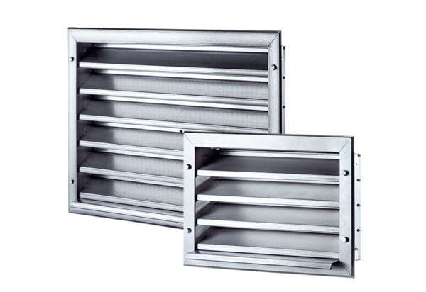 LZP IM0017393.PNG Galvanised sheet steel external grille for channel systems, with mounting frame, for ventilation and air extraction, in various sizes