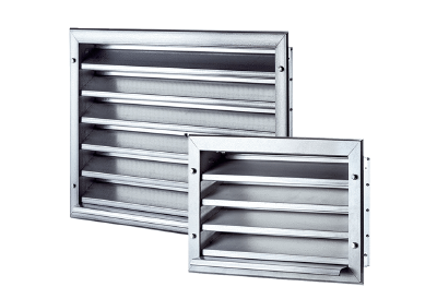 LZP IM0017393.PNG Galvanised sheet steel external grille for channel systems, with mounting frame, for ventilation and air extraction, in various sizes