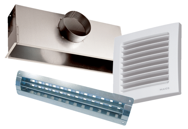Air grille IM0017416.PNG Supply and exhaust air grille for ducts and channels