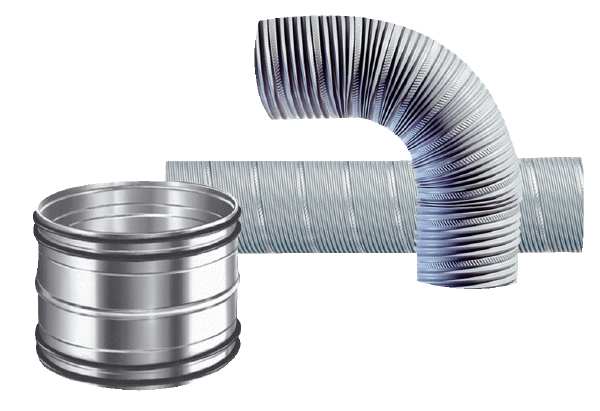 Duct components IM0017424.PNG Ducts, plug connectors, elbows, transition pieces, branches