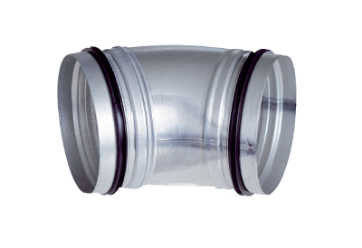 B45 IM0017428.PNG 45° elbow, drawn, including lip seal, for connecting folded spiral-seams ducts