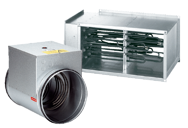 Air heater IM0017481.PNG Air heater for duct and channel installation and supply air chamber in the RV unit